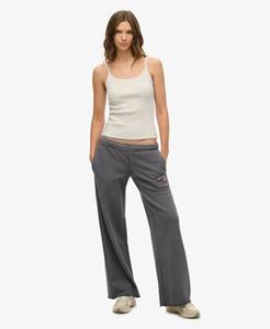 Superdry Vrouwen Athletic Essentials Joggingbroek met Wijde Pijpen Donkergrijs