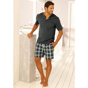 H.I.S Pyjama met geruite geweven short (2-delig, 1 stuk)