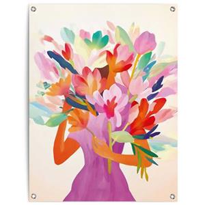 Reinders  Lady Flowers - Tuinposter 80x60cm