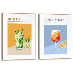 Reinders  Cocktail Vibes - Schilderijen set 2x 40x30cm Hout