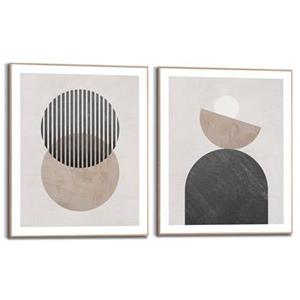 Reinders  Abstract Shapes - Schilderijen set 2x 50x40cm Hout