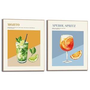 Reinders  Cocktail Vibes - Schilderijen set 3x 30x20cm Hout