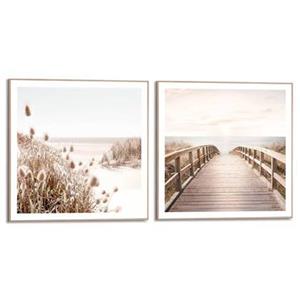 Reinders  Beach Walk - Schilderijen set 2x 50x50cm Hout