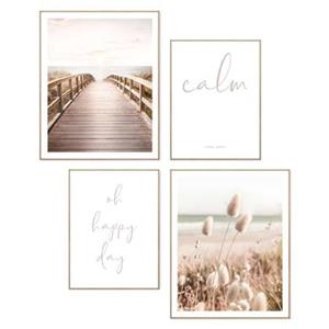 Reinders  Beach Feeling - Schilderijen set 4-delig Hout