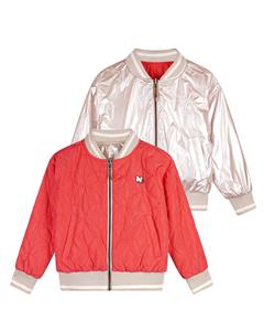 zomer reversibel zomerjas meisjes - zilver - bomber - Dotty