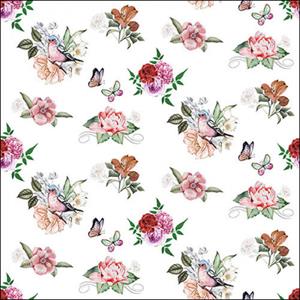 Servetten Charlotte White 33cm FSC Mix