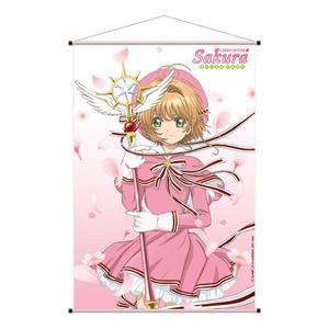 Sakami Merchandise Cardcaptor Sakura Clear Card Wallscroll Sakura Kinomoto Cherry Blossoms 60 x 90 cm