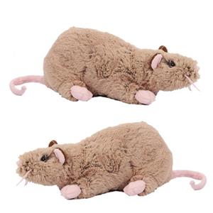 PIA Soft Toys Pluche rat knuffel - 3x - bruin - 22 cm - ratten - Dieren - Speelgoed -