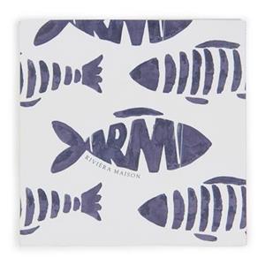 Rivièra Maison Riviera Maison - Como Catch Paper Napkin - Blauw | White