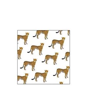 J-Line servet Luipaard - papier - naturel - large - 9 pakken van 20