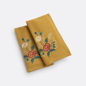 JAMINI x LA REDOUTE INTERIEURS Set van 2 servetten in tetra, Chandi