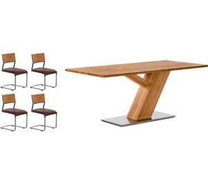 Home affaire Eethoek 0 bestaand uit de tafel ranger en de stoelen aurea