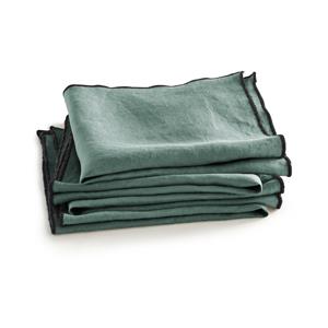 AM.PM Set van 4 servetten in gewassen linnen, Suzy