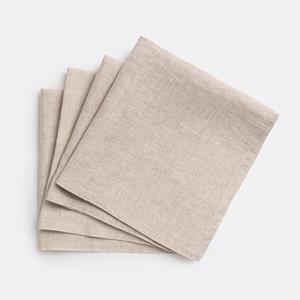 LA REDOUTE INTERIEURS Set van 4 servetten van gewassen linnen Victorine