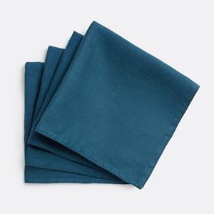 LA REDOUTE INTERIEURS Set van 4 servetten van gewassen linnen Victorine