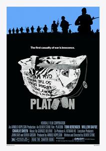 Karo-art Poster- Platoon, The first casualty of war is innocence, Originele Filmposter , Premium Print, Professioneel Fotopapier