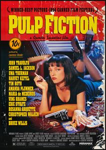 Karo-art Poster - Quentin Tarantino Film Pulp Fiction, originele Filmposter, Premium Print, Professioneel Fotopapier