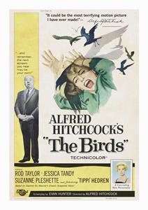 Karo-art Poster - Alfred Hitchcock's The Birds, Originele Filmposter, Premium Print, Professioneel Fotopapier