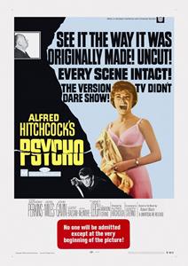 Premium Print Poster - Alfred Hitchcock's Psycho, Originele Filmposter, , Professioneel Fotopapier