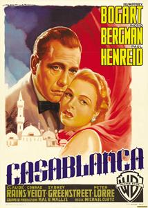 Karo-art Poster - Casablanca, Vintage uit de jaren 1940, Originele Filmposter, Premium Print, Professioneel fotopapier