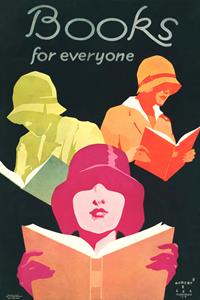 Karo-art Poster - Books For Everyone, 1929, Boeken voor iedereen, 3 maten, Premium Print