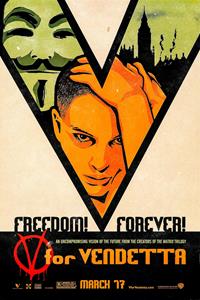 Karo-art Poster - V voor Vendetta, 2005, Originele Filmposter, Premium Print, Professioneel Fotopapier