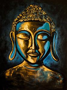 Karo-art Poster- Boeddha Kunst, getekende Boeddha op premium poster