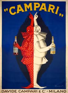 Karo-art Poster - Campari, Milano, Poster uit 1921, Premium print, verpakt in stevige kartonnen koker.