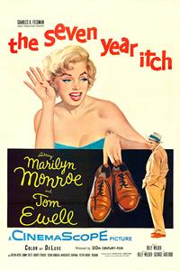 Karo-art Poster- The seven year itch, Marilyn Monroe, Filmposter, Vintage, Premium Print