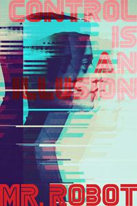 Karo-art Poster - Quote van mr Robot, Control is an Illusion, Premium print