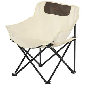 Outsunny Campingstoel, opvouwbaar, stalen frame, stofzitting, draagtas, Wit
