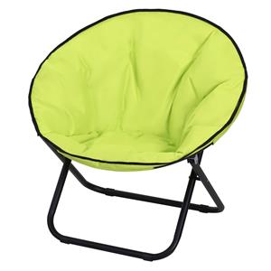 Outsunny Klapstoel, Opvouwbare Stoel, Campingstoel, Tuinstoel, Gepolsterde Stoel, Opvouwbaar, Metaal + Oxfordstof, 80 x 80 x 75 cm, Geel