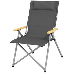Outsunny campingstoel, lichtgewicht klapstoel, weerbestendig, met handige draagtas, 74 x 59,5 x 98 cm, ideaal voor buiten, grijs | Aosom.nl