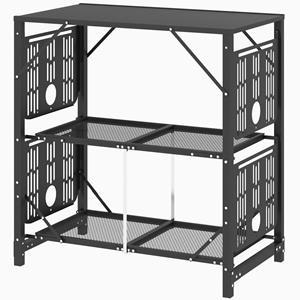 Outsunny campingtafel, opvouwbaar en weerbestendig, perfect voor buiten, 126 x 44 x 80 cm, eenvoudig op te bergen, zwart | Aosom.nl