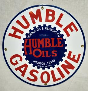 Fiftiesstore Humble Gasoline Emaille Bord