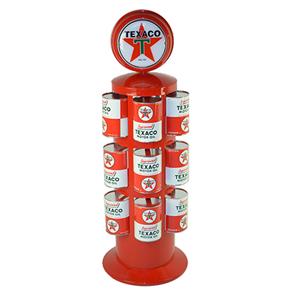 Fiftiesstore Olieblik Rek - Rood - Met Werkende Verlichting