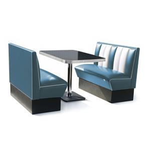 Fiftiesstore 2 x Classic Dinerbooth Blauw + Tafel