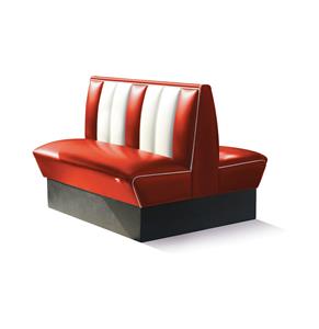 Fiftiesstore Classic Retro Diner Bank Bel Air HW120 DB Rood
