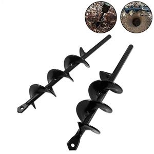 Happy6 Tuin Spiraalgatboor Planter Roto Bloem Planter Yard Tuinieren Beddengoed Plantgat Graver Tool 0.8CM zwart