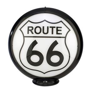 Fiftiesstore Route 66 Logo Benzinepomp Bol - PVC Lenzen