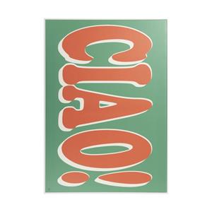 Xenos Poster met lijst ciao - groen/rood - 50x70 cm