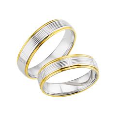 Unique Trouwringen Wit En Geel Goud Breedte 5 mm