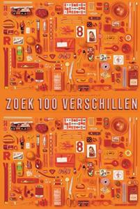 Pelckmans Uitgevers Stratier XL Spelposter - Zoek 100 verschillen (ORANJE) -   (ISBN: 9789492533647)