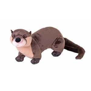 Wild Republic Rivierotter knuffel - bruin - 35 cm - waterdieren - pluche - knuffeldieren -