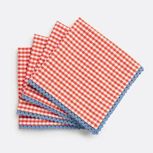 LA REDOUTE INTERIEURS Set van 4 servetten in katoen/linnen Trattoria
