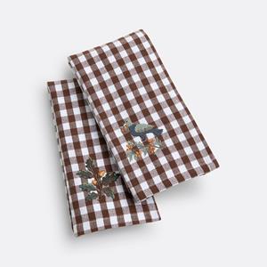 LA REDOUTE INTERIEURS Set van 2 geborduurde tafelservetten Bethany