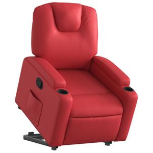 VidaXL Sta-op-stoel kunstleer rood