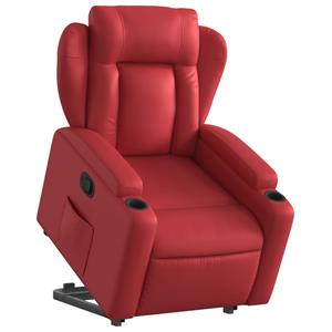 VidaXL Sta-op-stoel kunstleer rood