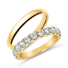 Brilladia FairJewel Ring gezet in 14-karaats goud met diamanten