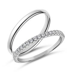 Brilladia Ring gezet in 585 witgoud met diamanten